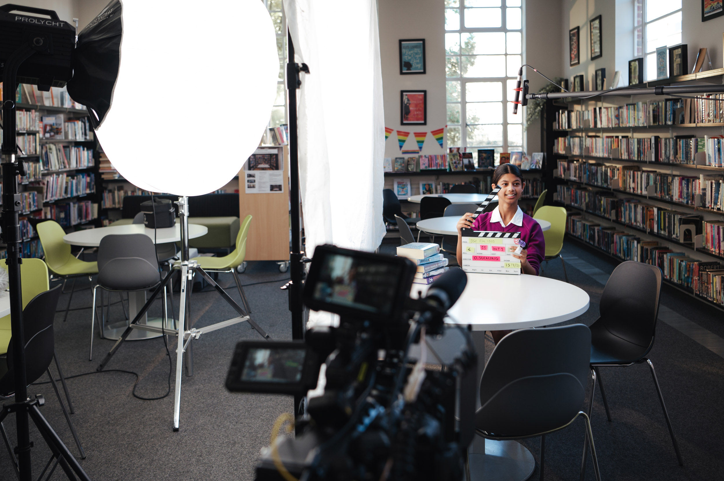 Cinematic interview lighting setup